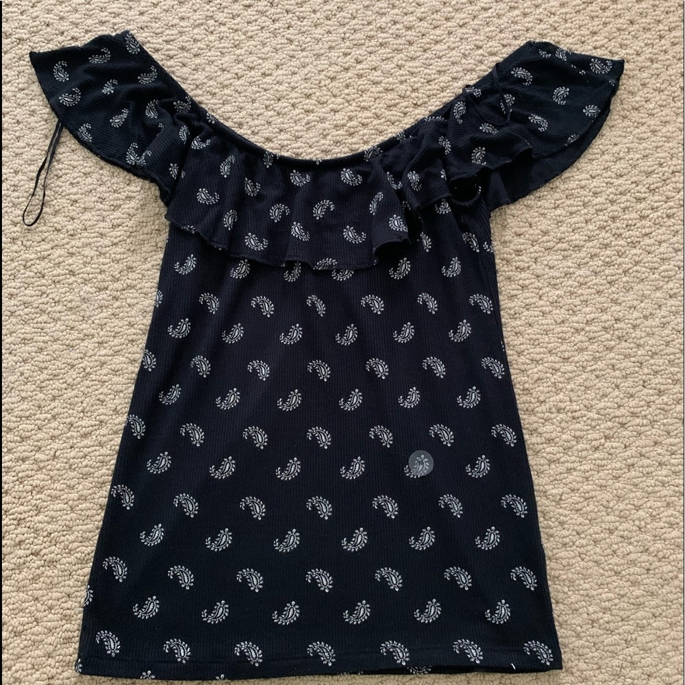 Black off the shoulder top